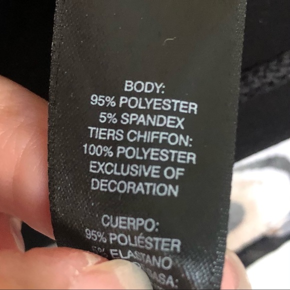 White House Black Market Black Scroll Tiered Top - Picture 8 of 16